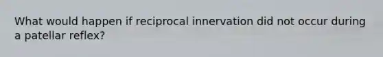 What would happen if reciprocal innervation did not occur during a patellar reflex?