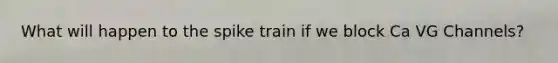 What will happen to the spike train if we block Ca VG Channels?