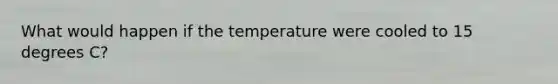 What would happen if the temperature were cooled to 15 degrees C?