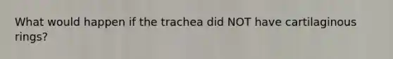 What would happen if the trachea did NOT have cartilaginous rings?