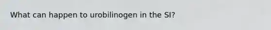 What can happen to urobilinogen in the SI?