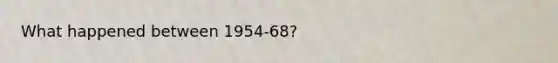 What happened between 1954-68?