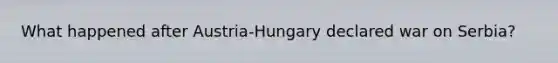 What happened after Austria-Hungary declared war on Serbia?