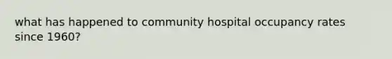 what has happened to community hospital occupancy rates since 1960?