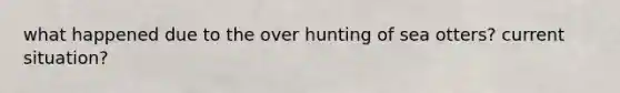 what happened due to the over hunting of sea otters? current situation?