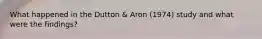 What happened in the Dutton & Aron (1974) study and what were the findings?