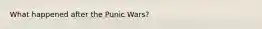 What happened after the Punic Wars?