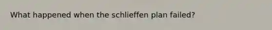 What happened when the schlieffen plan failed?