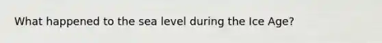 What happened to the sea level during the Ice Age?