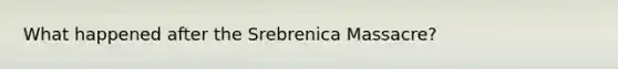 What happened after the Srebrenica Massacre?