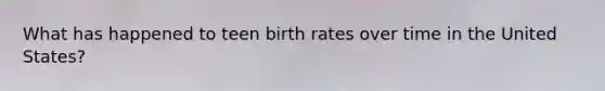 What has happened to teen birth rates over time in the United States?