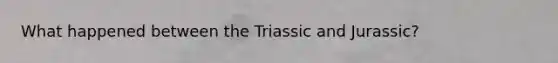 What happened between the Triassic and Jurassic?