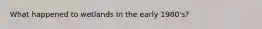 What happened to wetlands In the early 1980's?