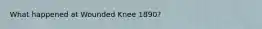 What happened at Wounded Knee 1890?