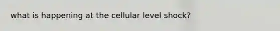 what is happening at the cellular level shock?