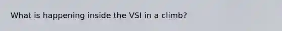 What is happening inside the VSI in a climb?