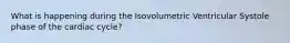 What is happening during the Isovolumetric Ventricular Systole phase of the cardiac cycle?