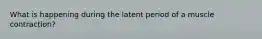 What is happening during the latent period of a muscle contraction?
