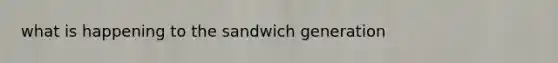 what is happening to the sandwich generation