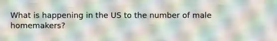What is happening in the US to the number of male homemakers?