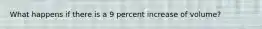 What happens if there is a 9 percent increase of volume?