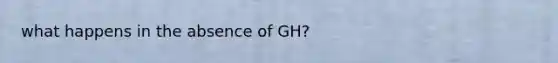 what happens in the absence of GH?