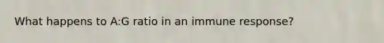 What happens to A:G ratio in an immune response?