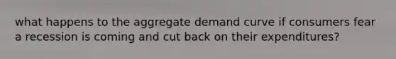 what happens to the aggregate demand curve if consumers fear a recession is coming and cut back on their expenditures?