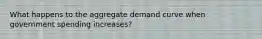 What happens to the aggregate demand curve when government spending increases?