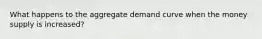 What happens to the aggregate demand curve when the money supply is increased?