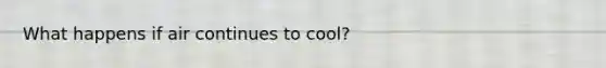 What happens if air continues to cool?