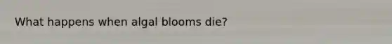 What happens when algal blooms die?
