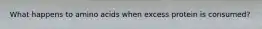 What happens to amino acids when excess protein is consumed?