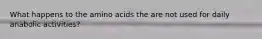 What happens to the amino acids the are not used for daily anabolic activities?