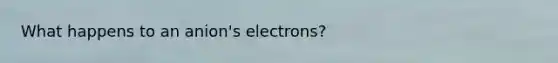 What happens to an anion's electrons?