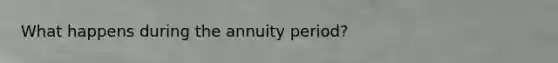 What happens during the annuity period?