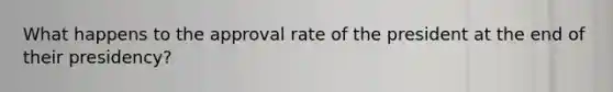 What happens to the approval rate of the president at the end of their presidency?