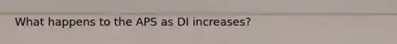 What happens to the APS as DI increases?