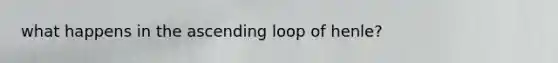 what happens in the ascending loop of henle?