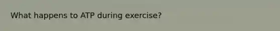 What happens to ATP during exercise?