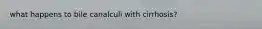 what happens to bile canalculi with cirrhosis?