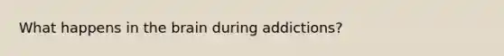 What happens in the brain during addictions?