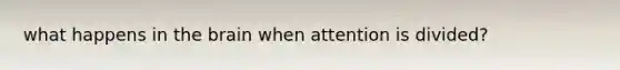 what happens in the brain when attention is divided?