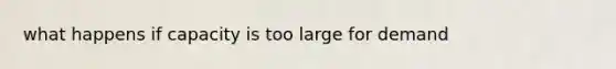 what happens if capacity is too large for demand