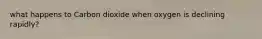 what happens to Carbon dioxide when oxygen is declining rapidly?