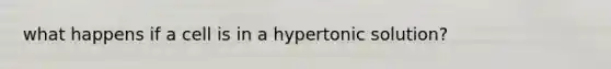 what happens if a cell is in a hypertonic solution?