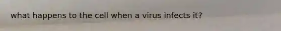 what happens to the cell when a virus infects it?