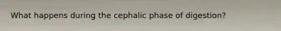 What happens during the cephalic phase of digestion?