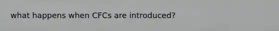 what happens when CFCs are introduced?