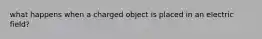 what happens when a charged object is placed in an electric field?